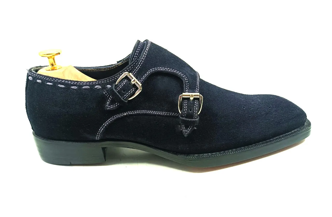 Double Monk - Suede Monk Dress Shoes