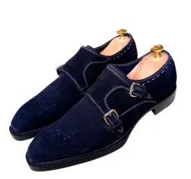 Double Monk - Suede Monk Dress Shoes