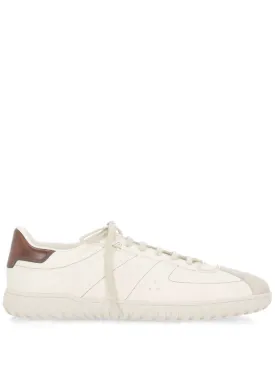 Elegant White Calf Leather Sneakers