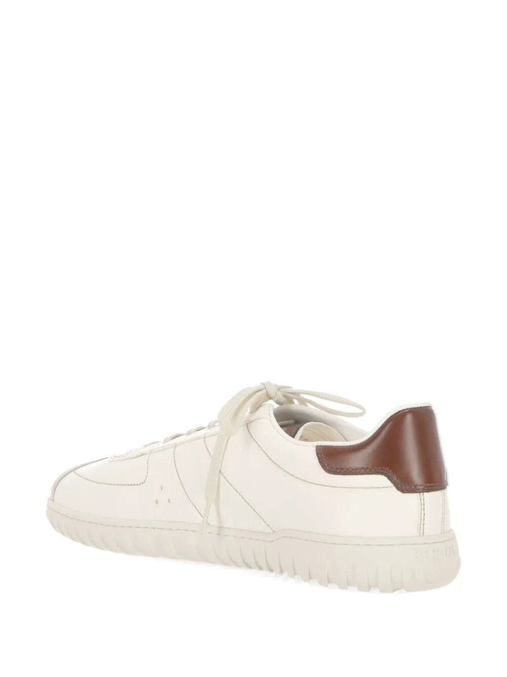 Elegant White Calf Leather Sneakers