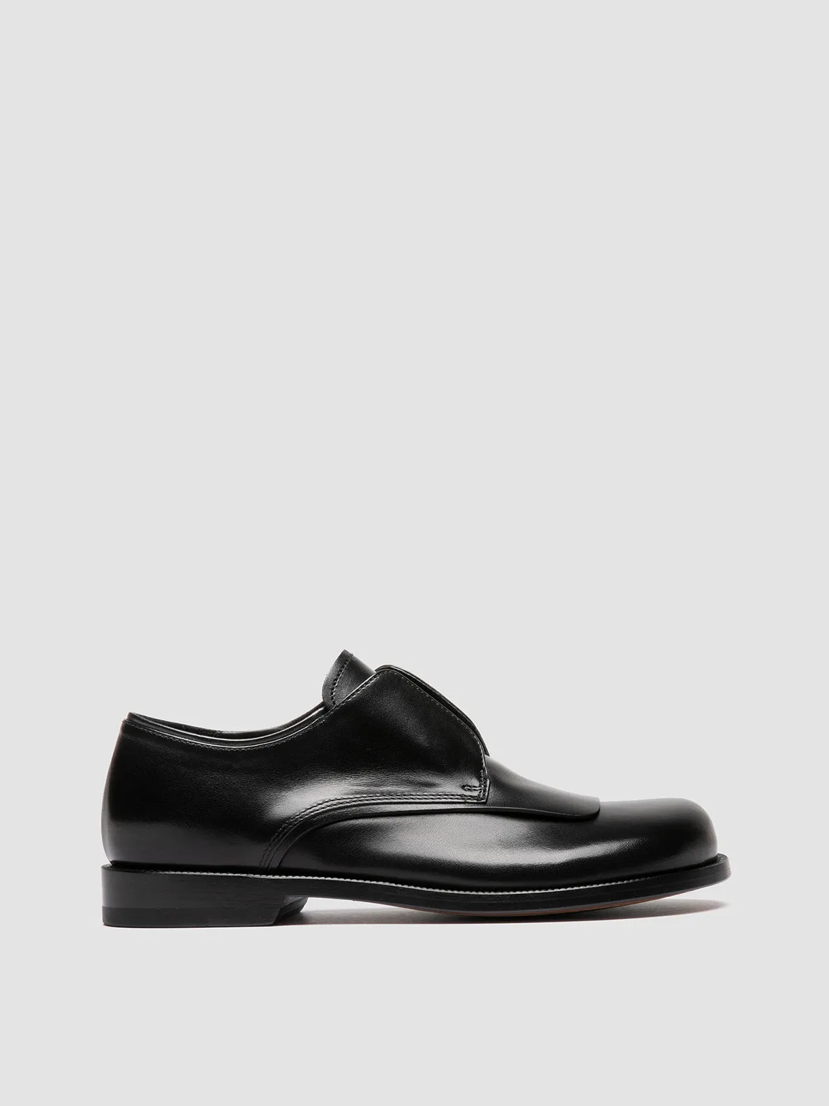 EMERALD 003 - Black Leather Derby Shoes