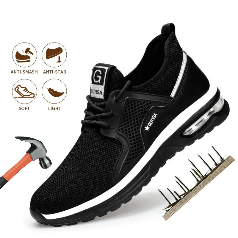 Fashionable Men's Safety Sneakers Lightweight Protective Work Shoes