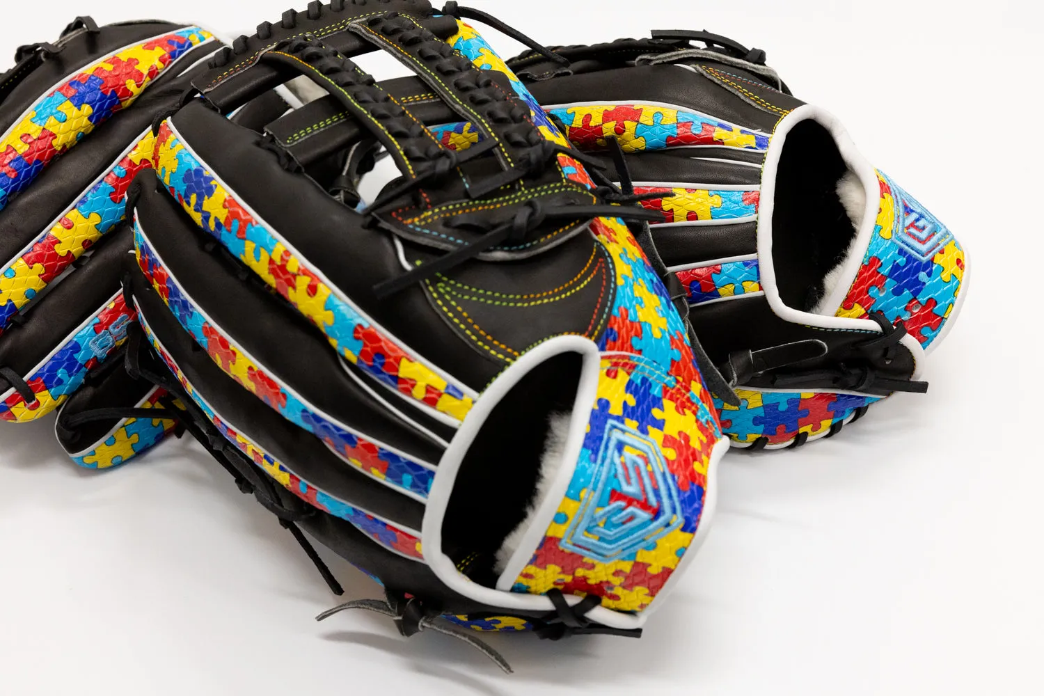 GS Sports Signature Series Laced H Web Ball Glove - Autism Snakeskin with Black Leather