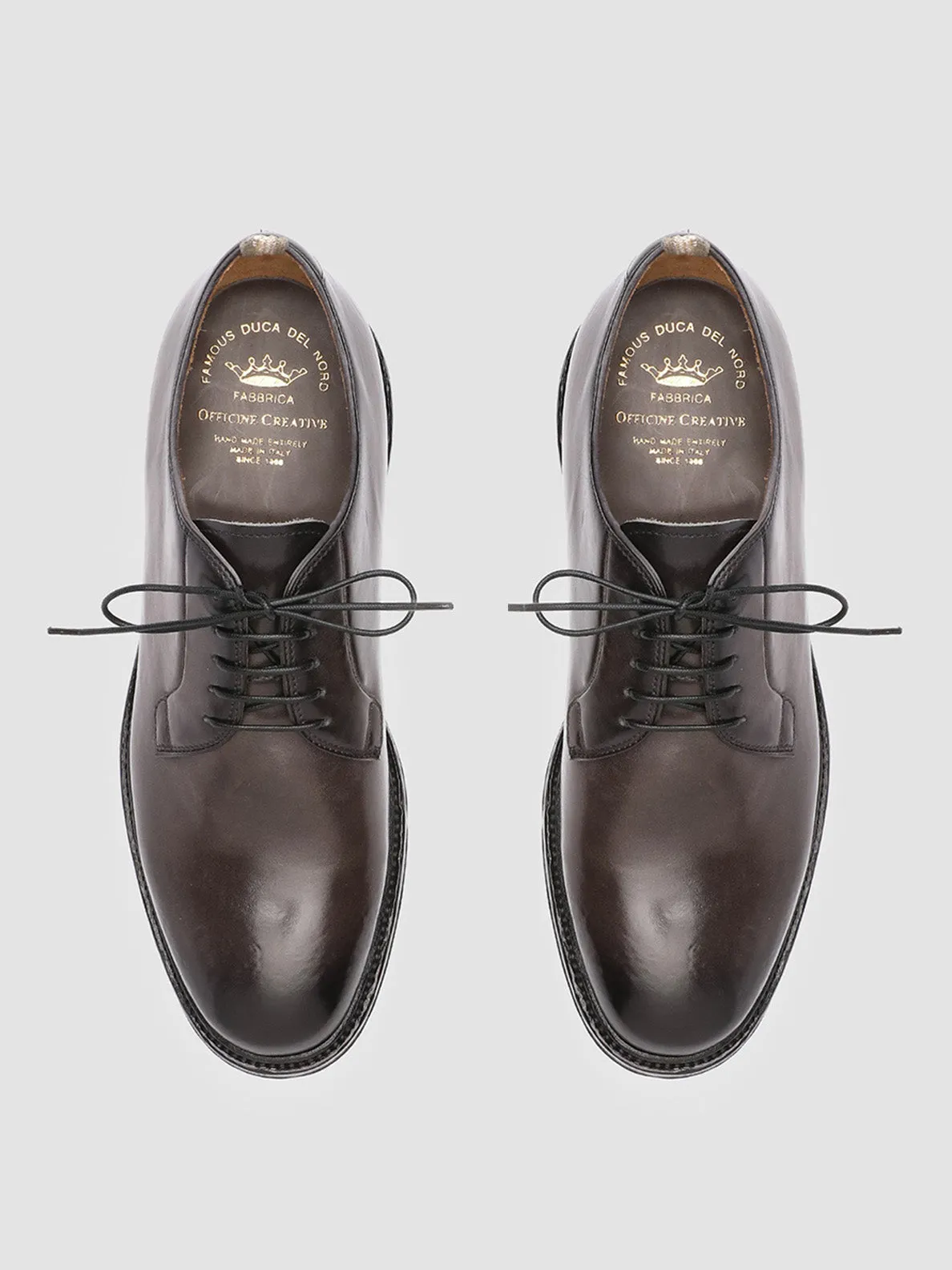 HOPKINS 003 - Grey Leather Derby Shoes