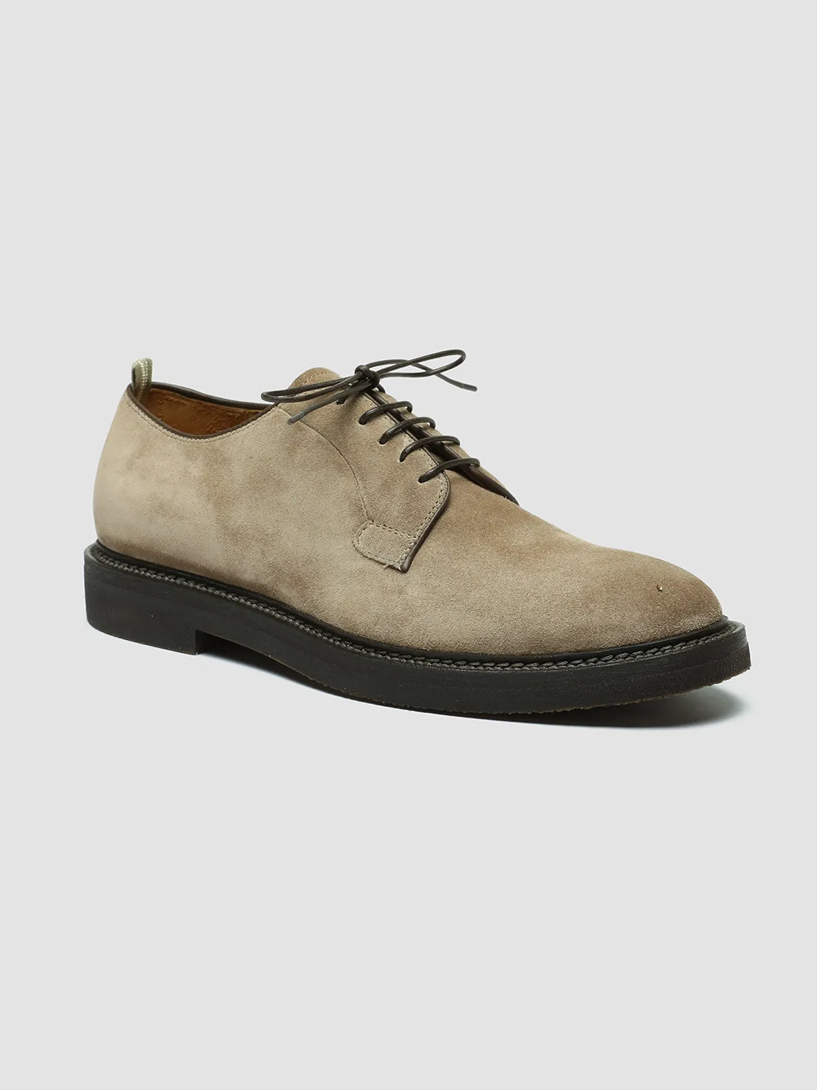 HOPKINS FLEXI 201 - Taupe Suede Derby Shoes