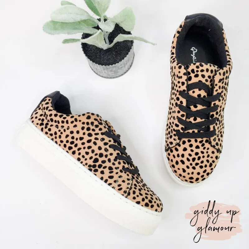 Last Chance Size 5.5 & 7 | In the Lead Platform Sneaker in Leopard