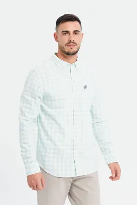 Men Green Checkered Oxford Shirt