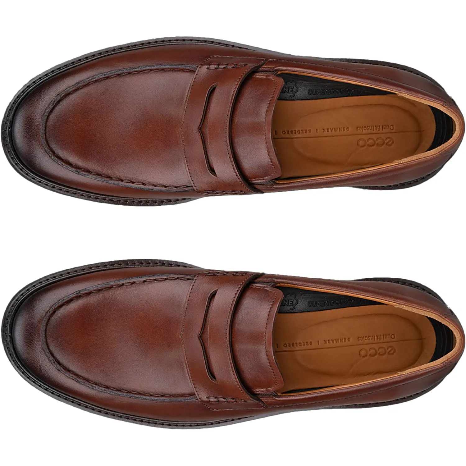 Men's  Ecco Metropole London Penny Loafer Cognac Leather