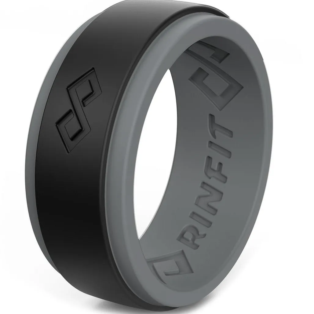 Men's Infinity Silicone Ring, Rinfit-Air. Comfortable & Durable Wedding Band.