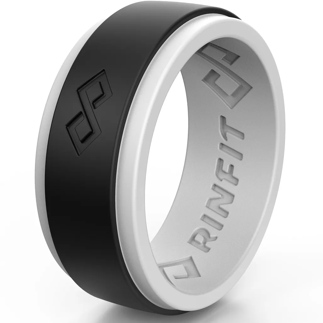 Men's Infinity Silicone Ring, Rinfit-Air. Comfortable & Durable Wedding Band.