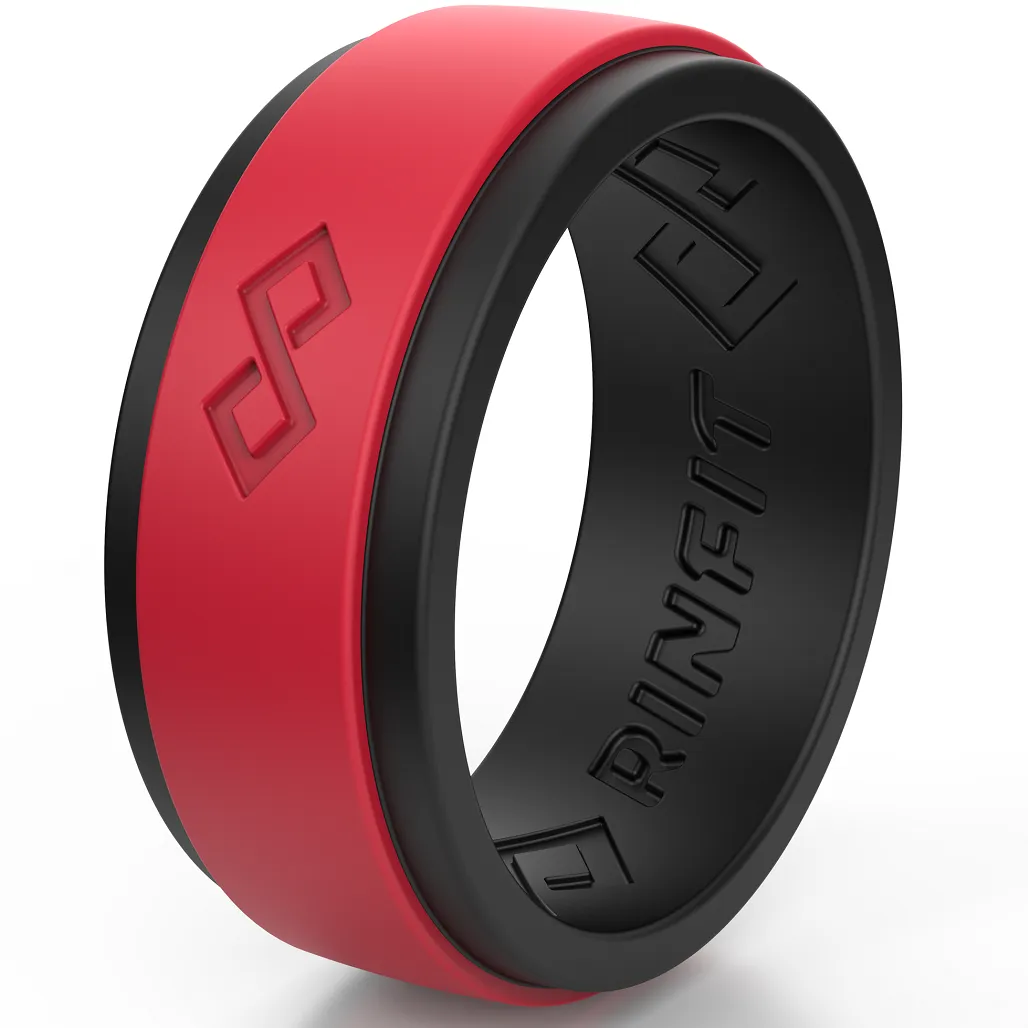 Men's Infinity Silicone Ring, Rinfit-Air. Comfortable & Durable Wedding Band.