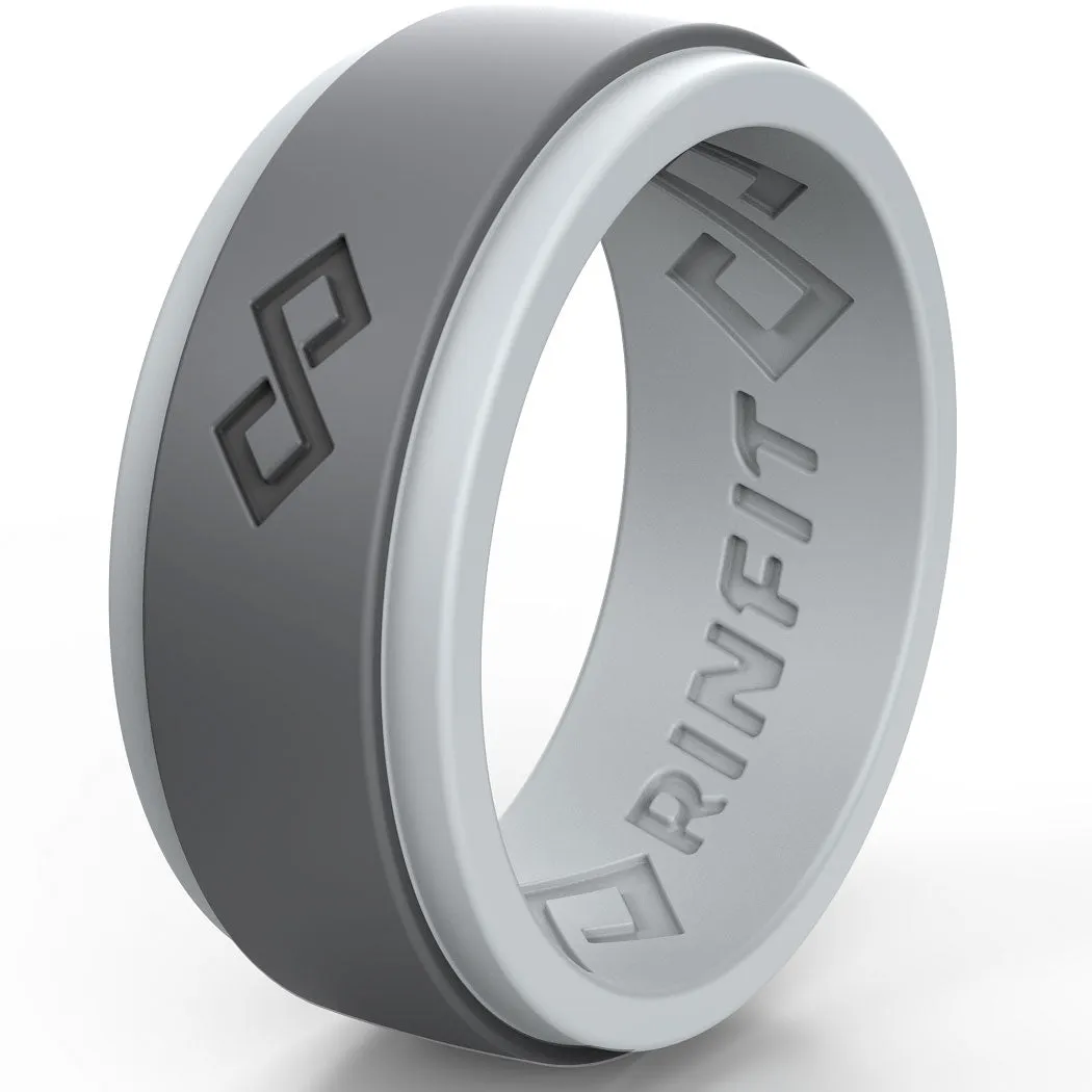 Men's Infinity Silicone Ring, Rinfit-Air. Comfortable & Durable Wedding Band.