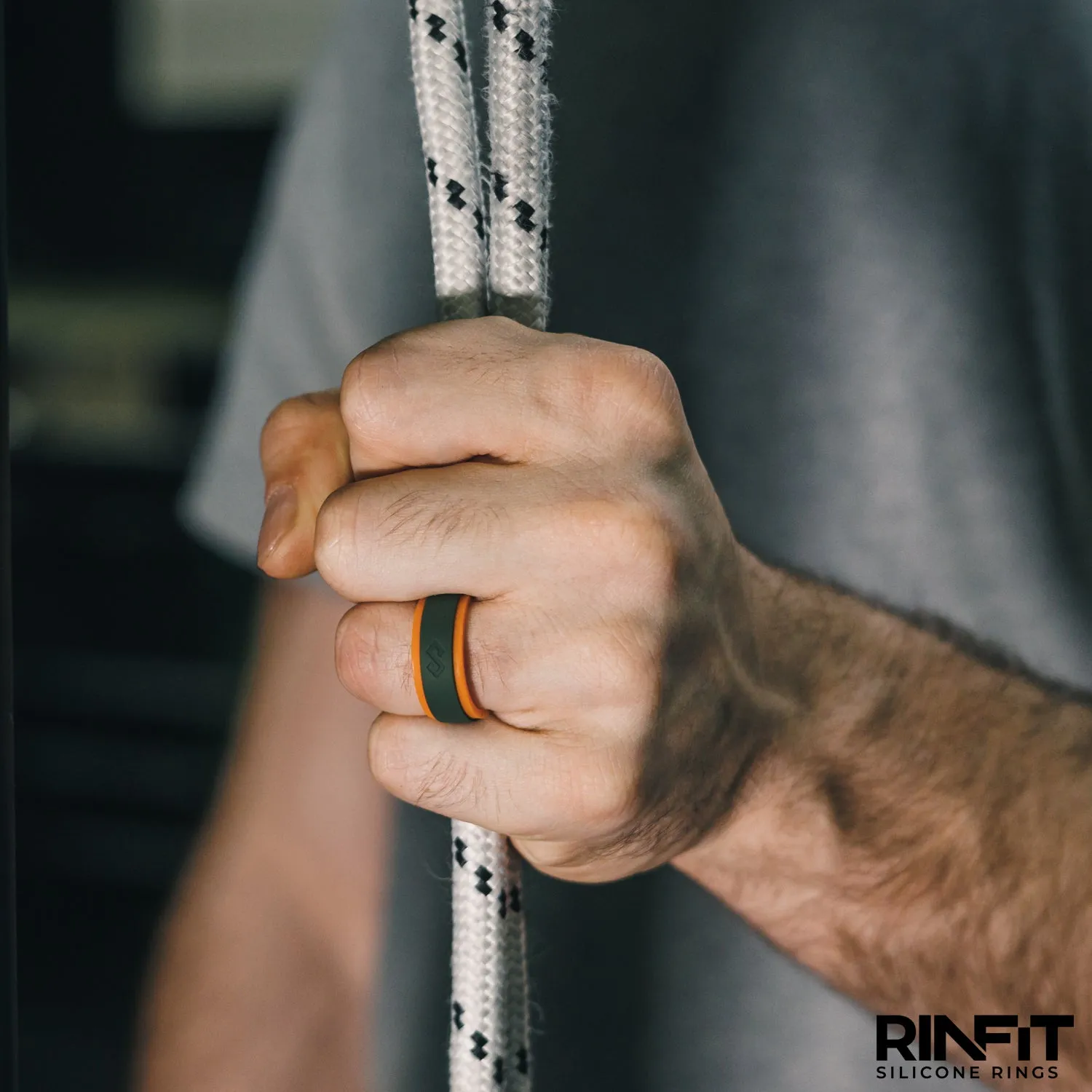 Men's Infinity Silicone Ring, Rinfit-Air. Comfortable & Durable Wedding Band.