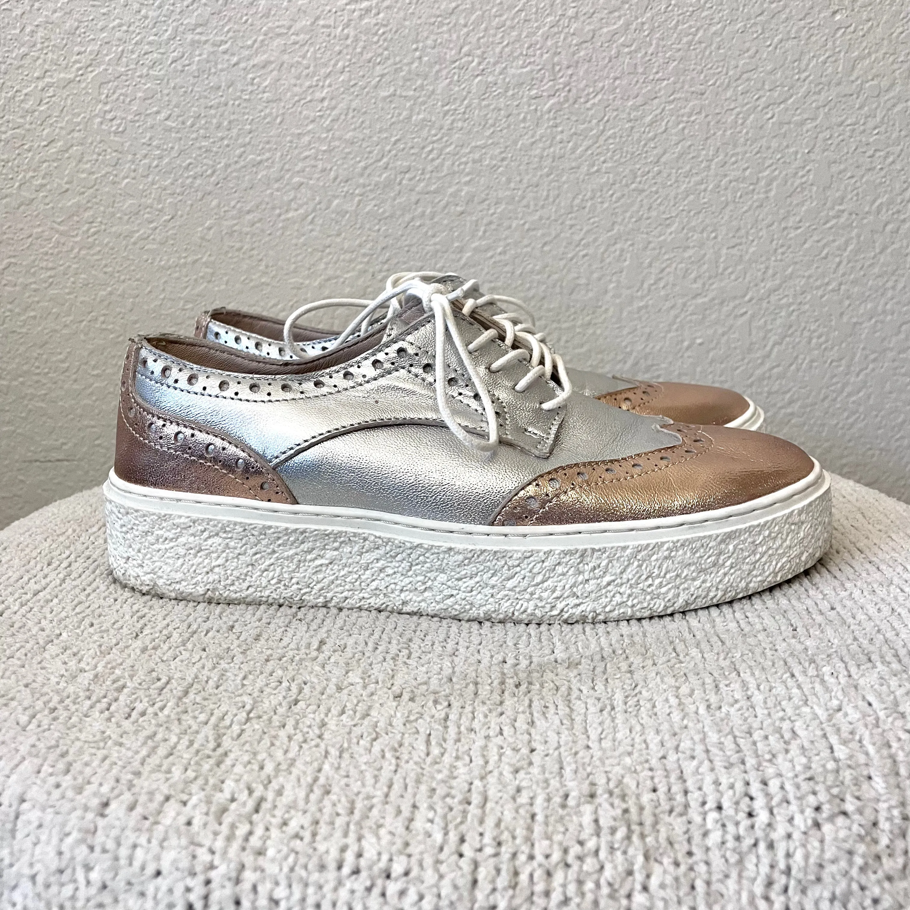 Metallic Platform Sneakers