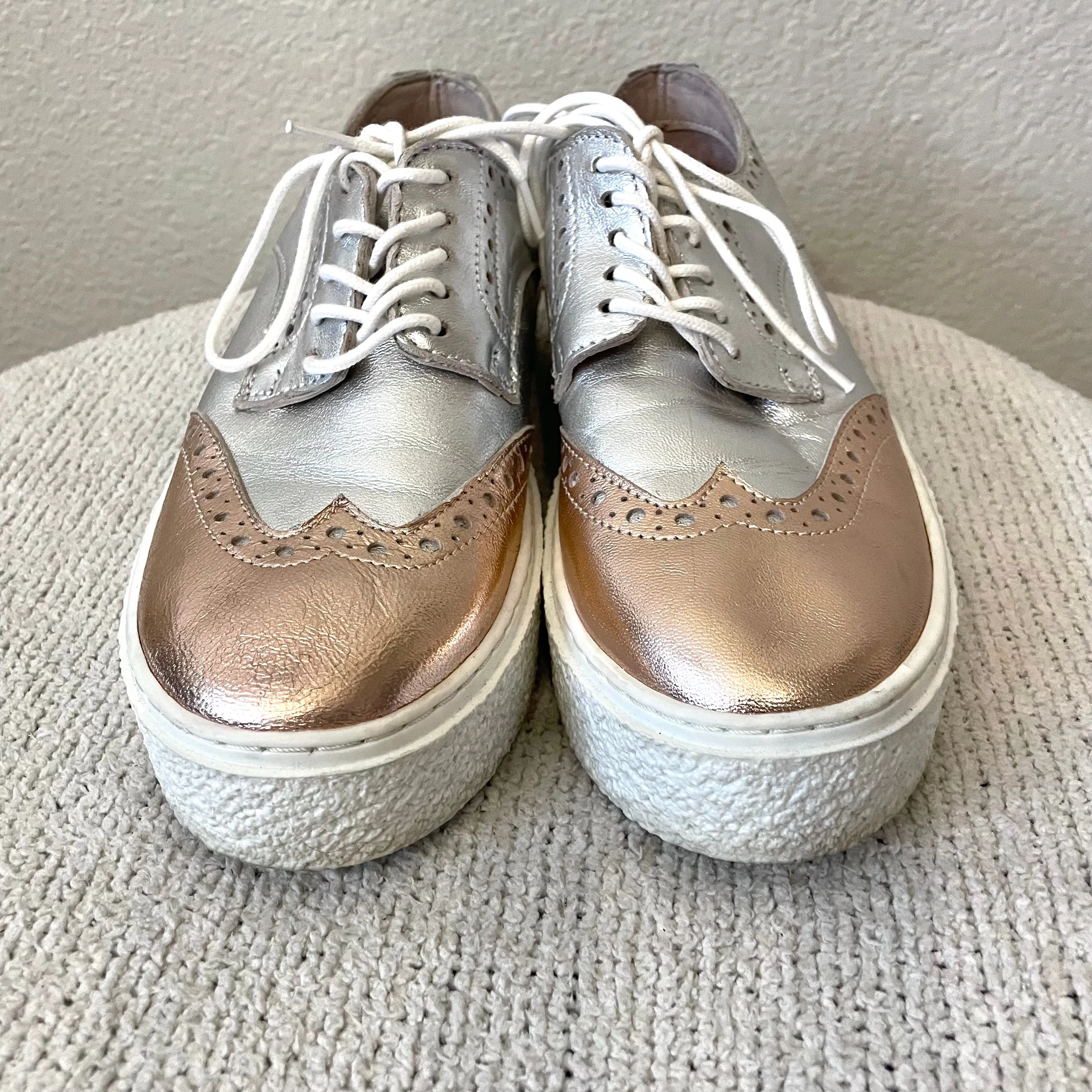 Metallic Platform Sneakers