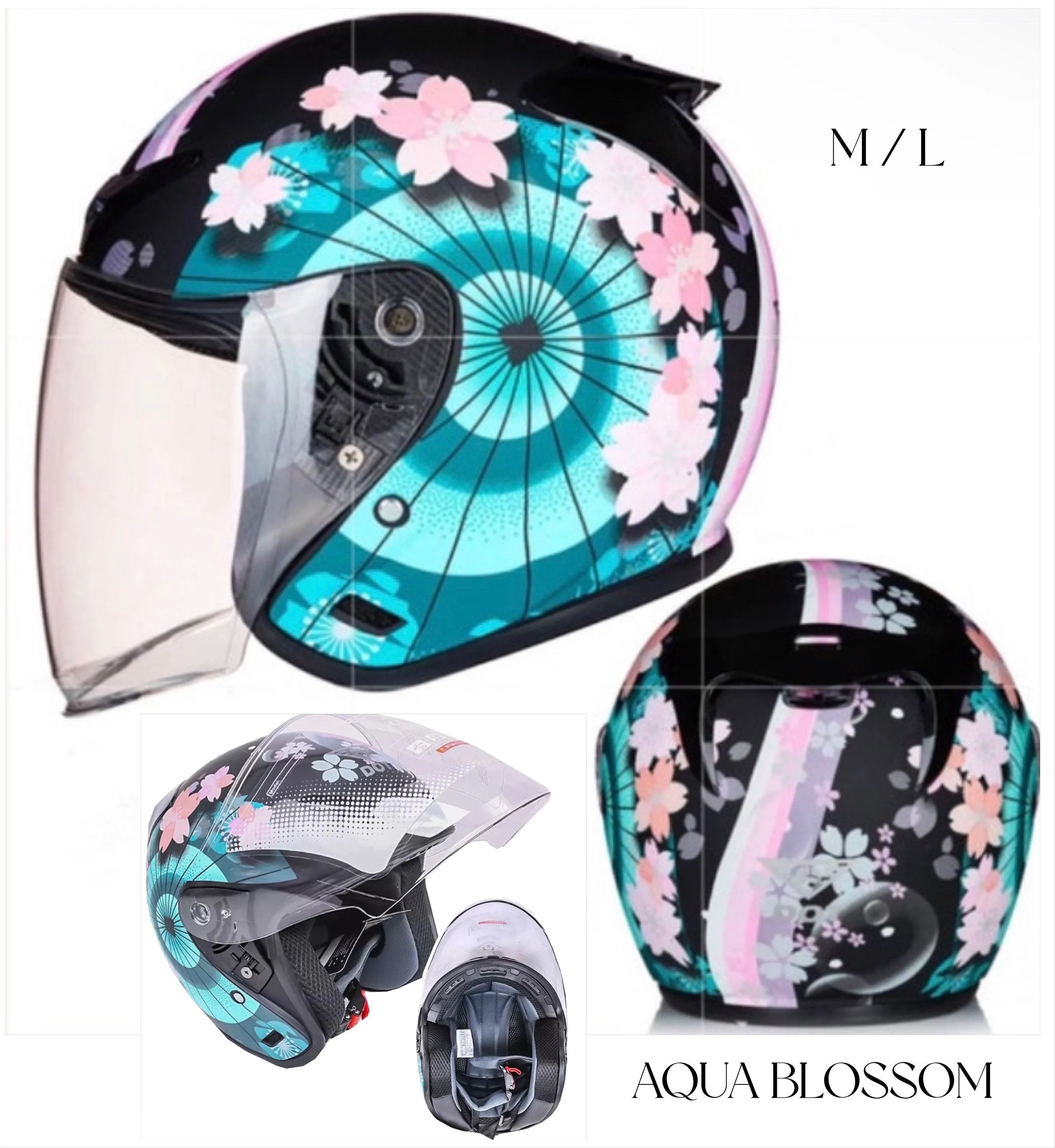 NWT Helmet - His & Her M/L Prix Black Racer   white racing checks w brick red interior ABS - dot certified motorcycle safety w clear visor