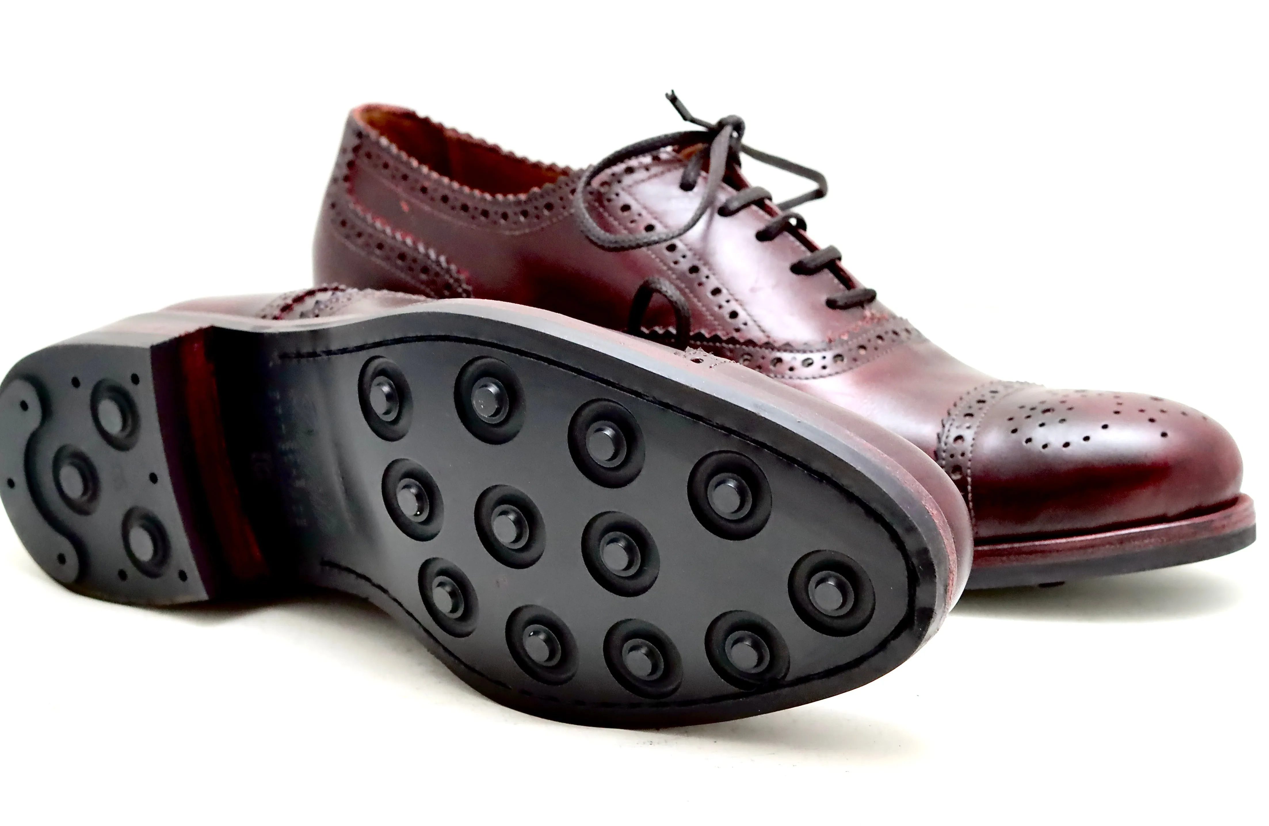 Oxford brogue  | Burgundy rub off | box calf