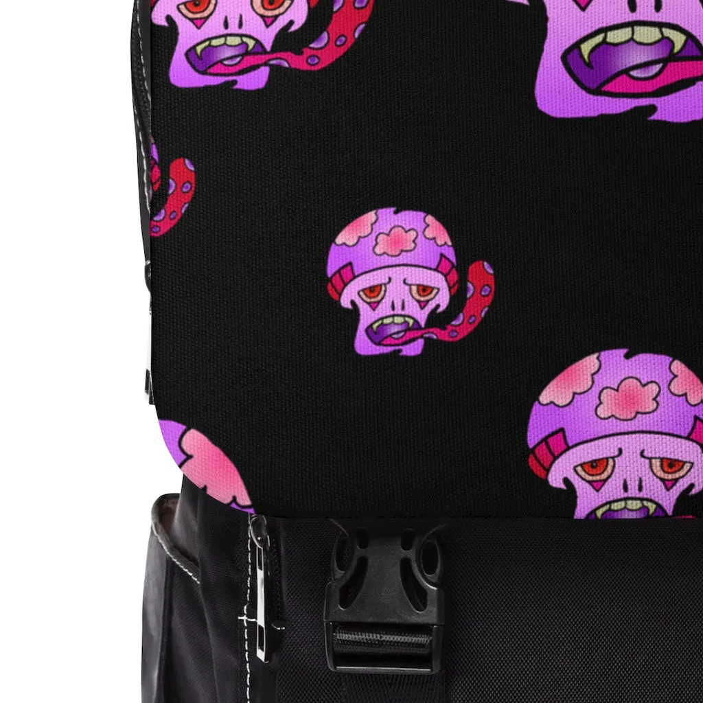 Pink Shroom Unisex Casual Shoulder Backpack