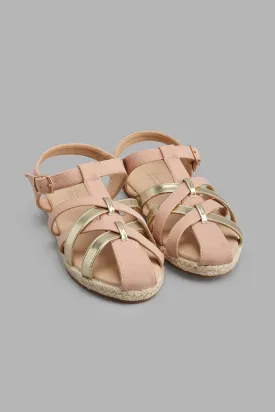 Pink Strappy Fisherman Sandal