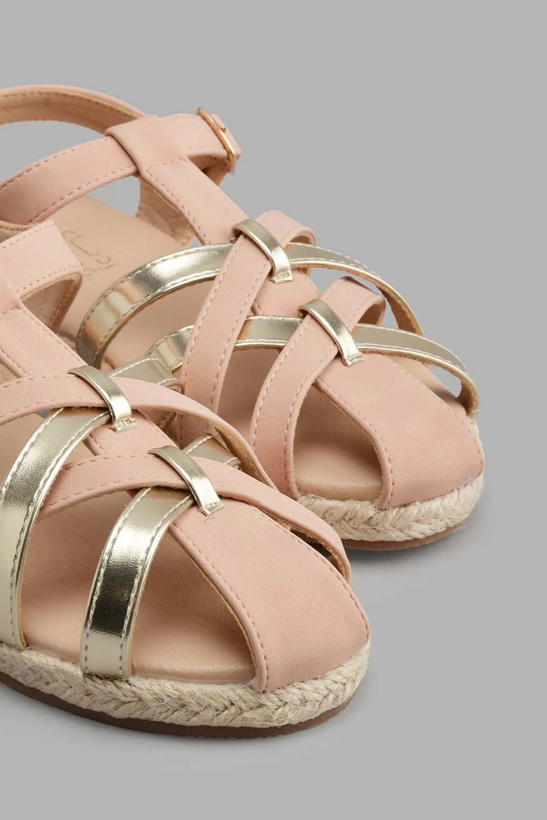 Pink Strappy Fisherman Sandal