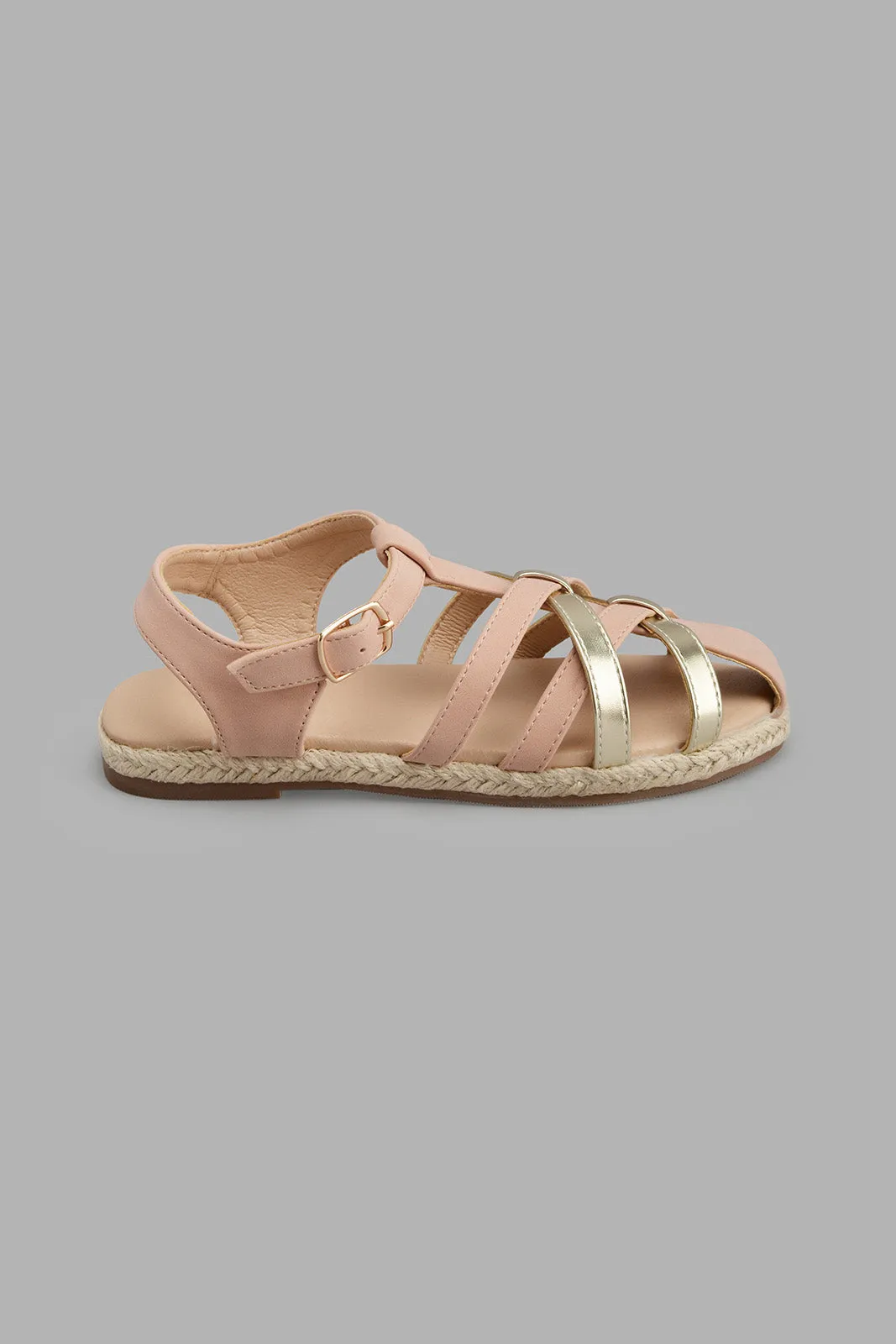 Pink Strappy Fisherman Sandal