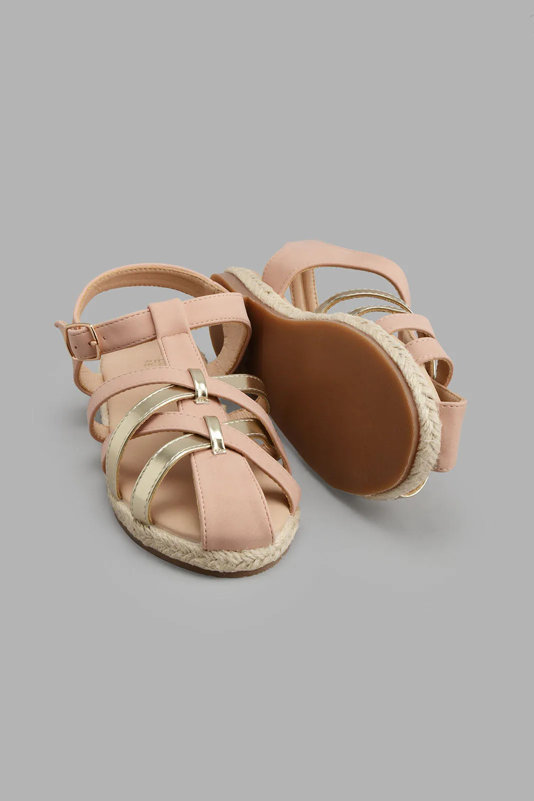 Pink Strappy Fisherman Sandal