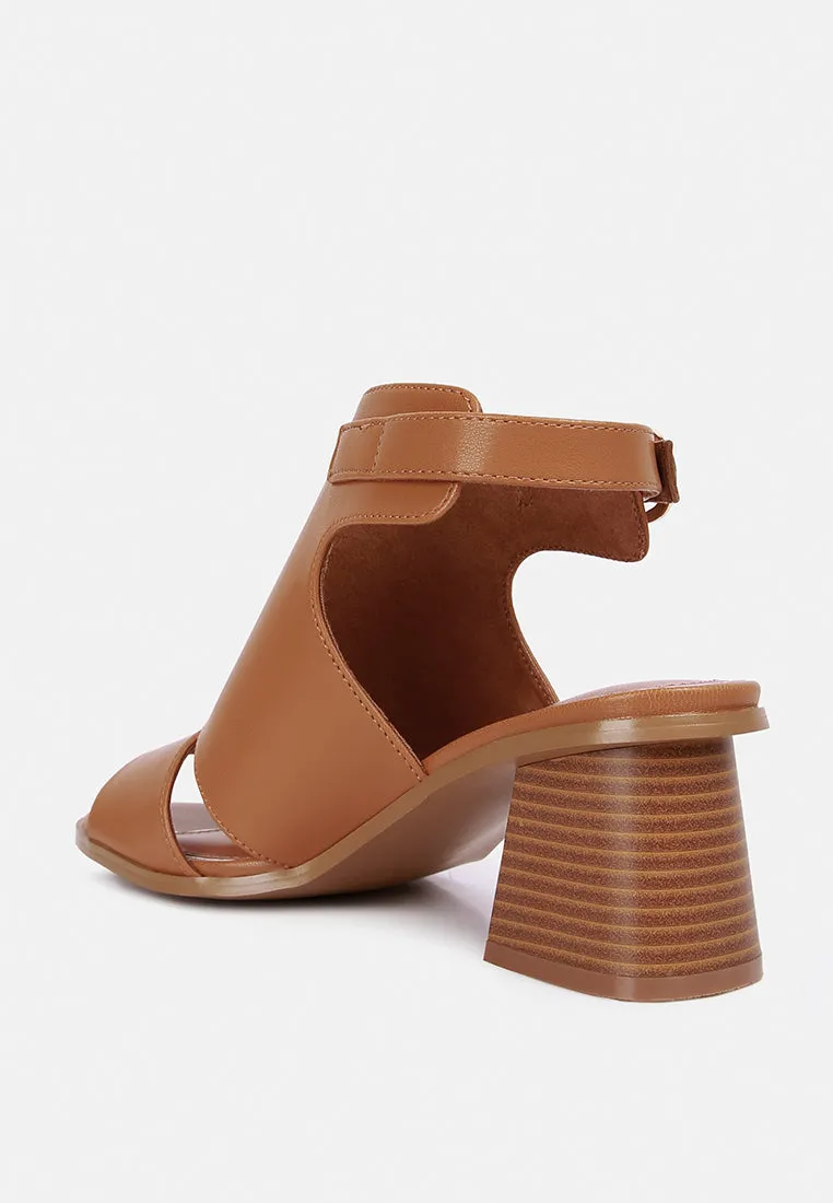 Polessi Pin Buckle Ankle Mules