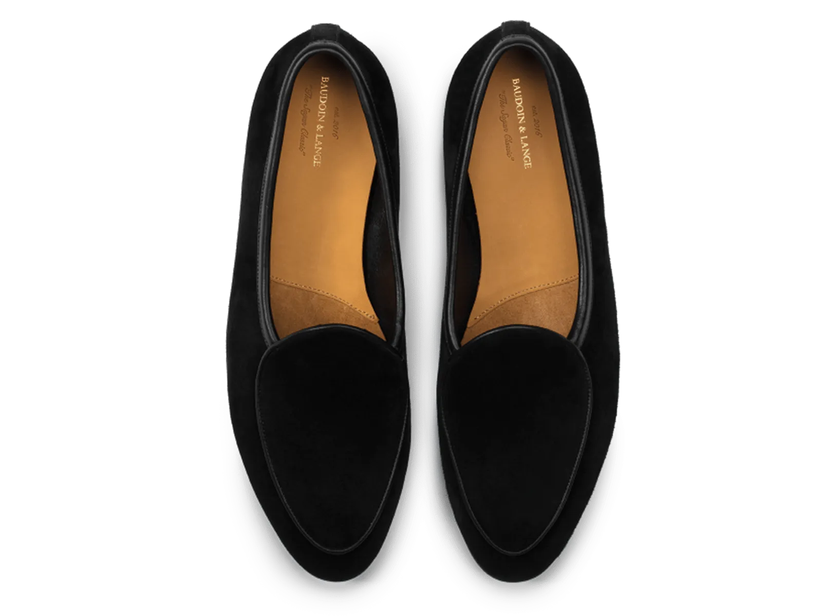 Sagan Classic Loafers in Obsidian Black Asteria Suede with Rubber Sole