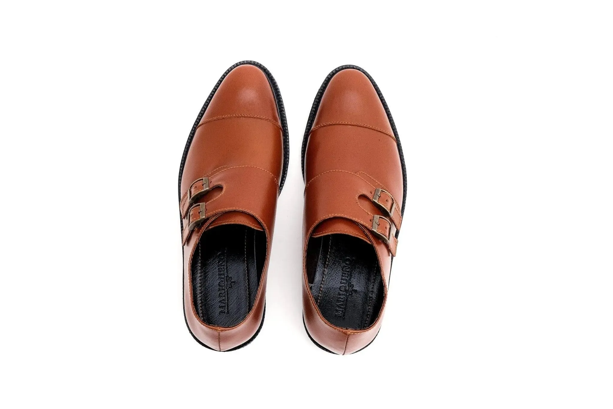 SANTIAGO Double Monkstrap Oxford - Tan