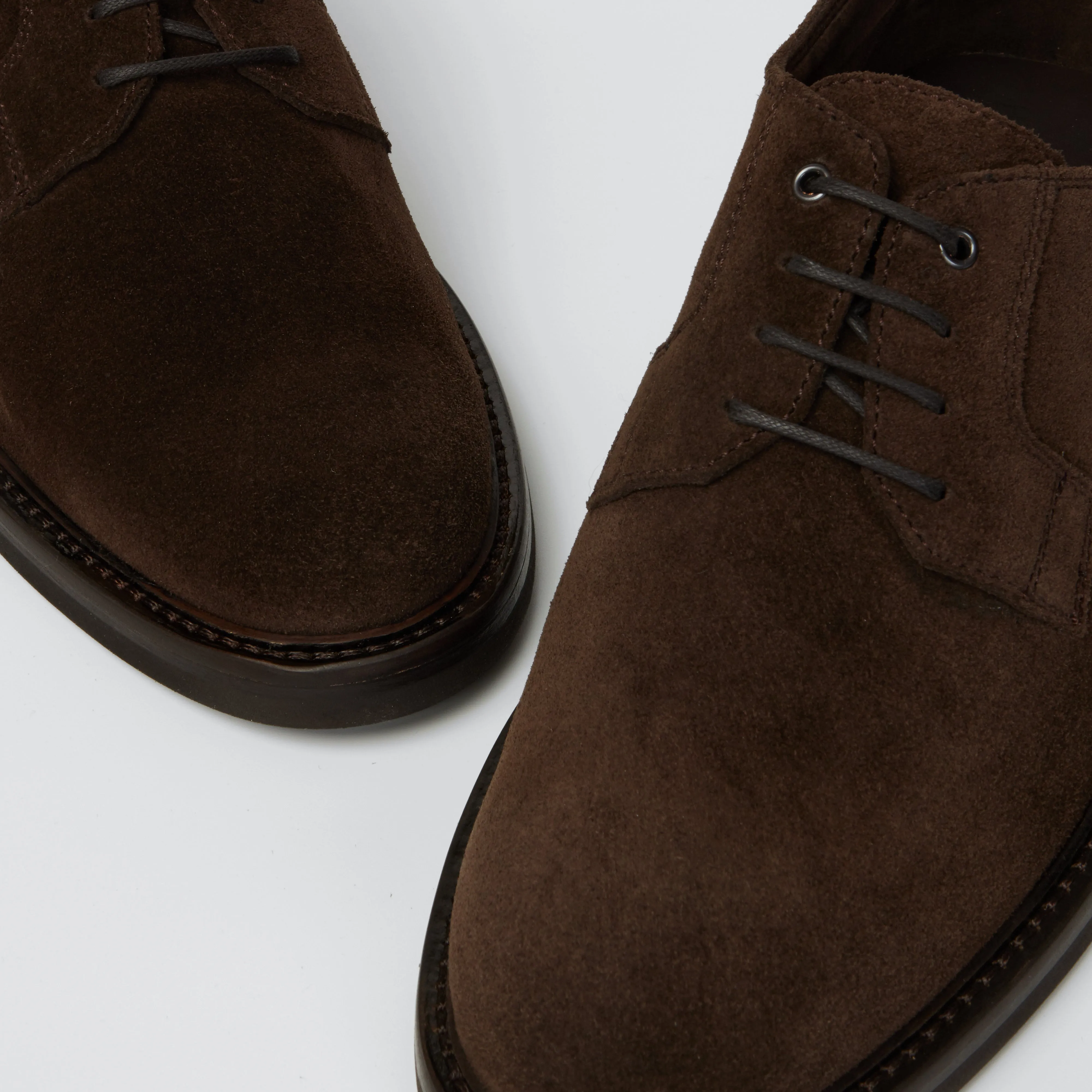 Shore Full-Grain Suede Dark Brown