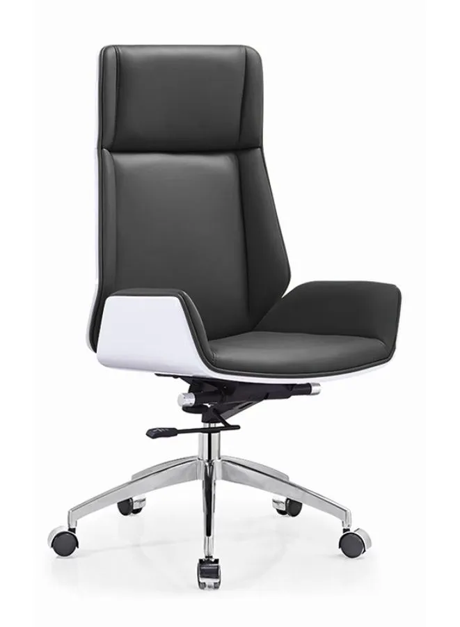 Sleek Modern Executive Office Chair With Genuine Leather for Long Comfortable Use