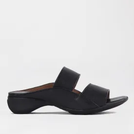 Slip-on Mule Sandal in Black - 12317