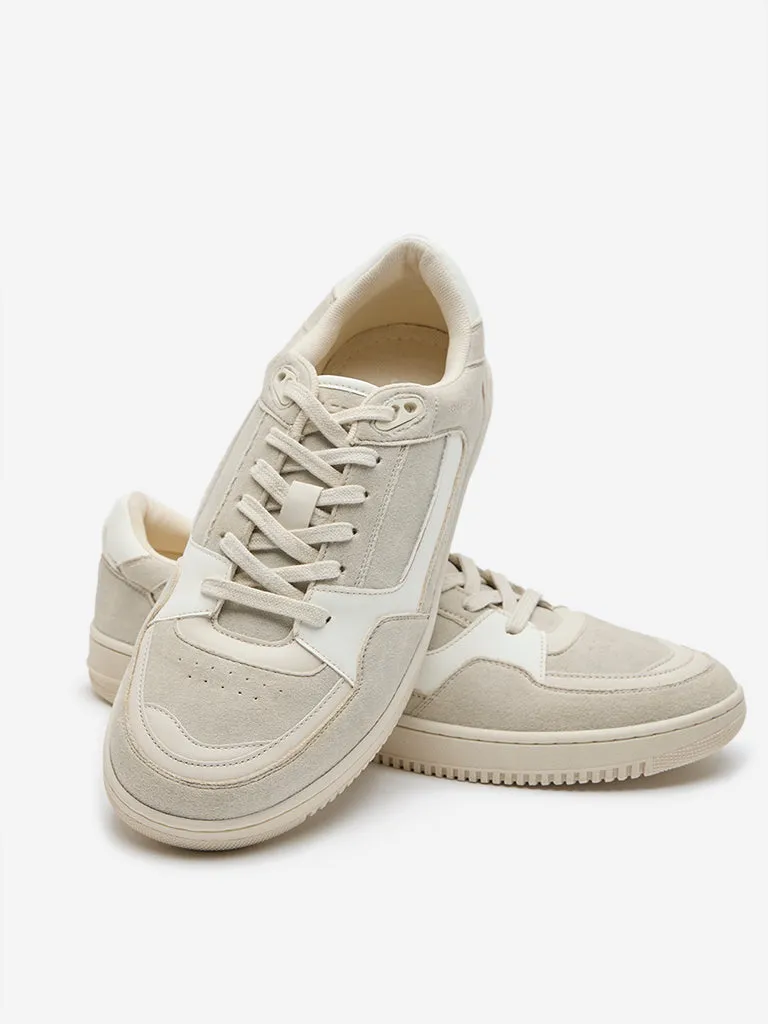 SOLEPLAY Beige Perforated Design Sneakers