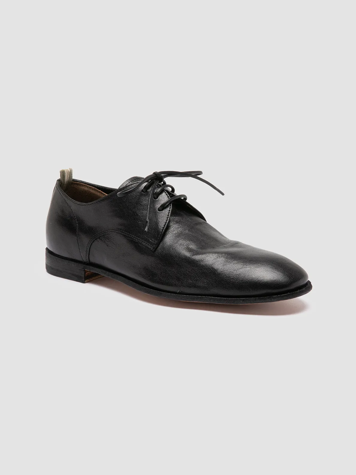 SOLITUDE 002 - Black Leather Derby Shoes