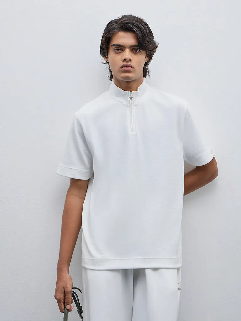 Studiofit Off-White Relaxed-Fit T-Shirt