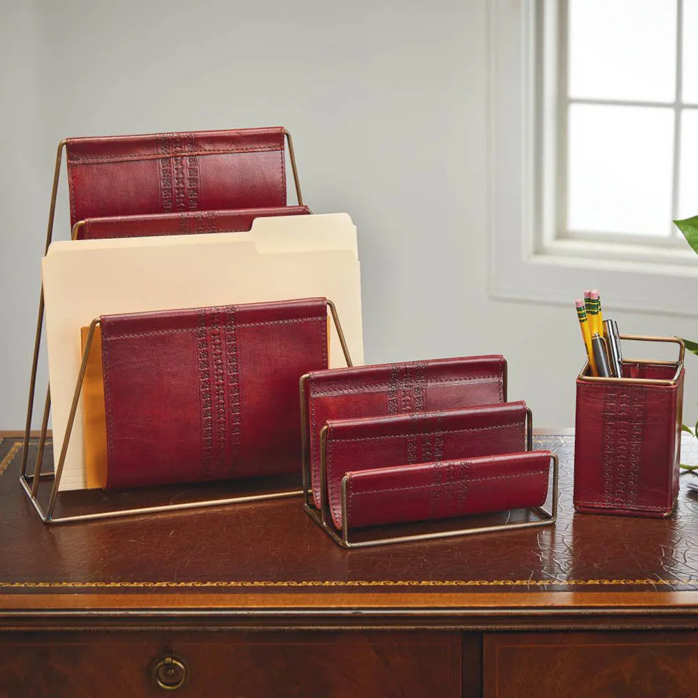 Tarah Leather Letter Holder