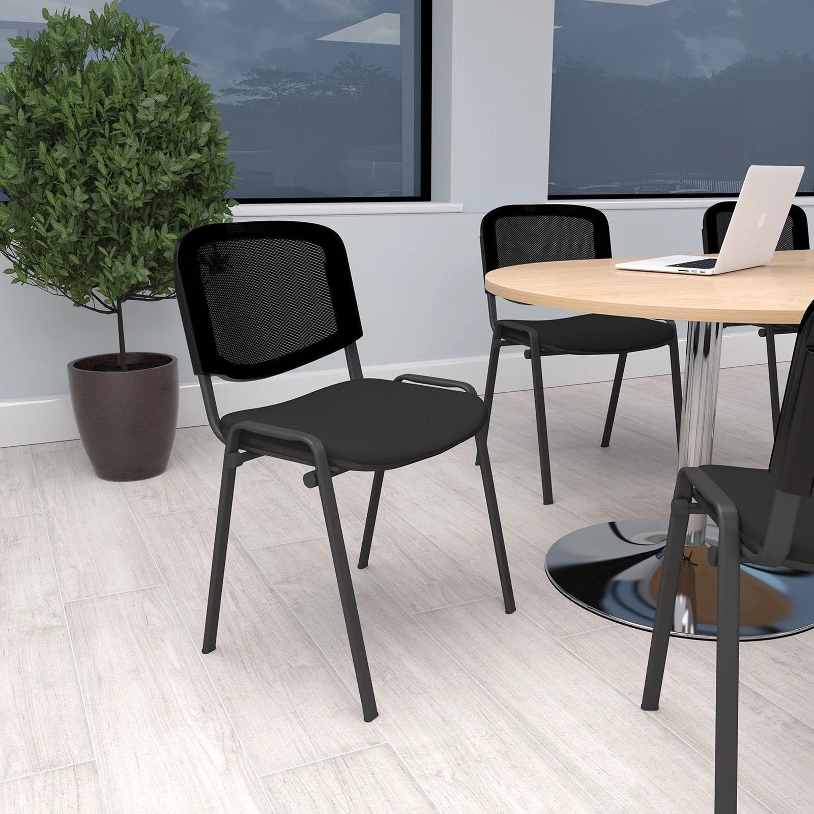 Taurus mesh back meeting room stackable chair