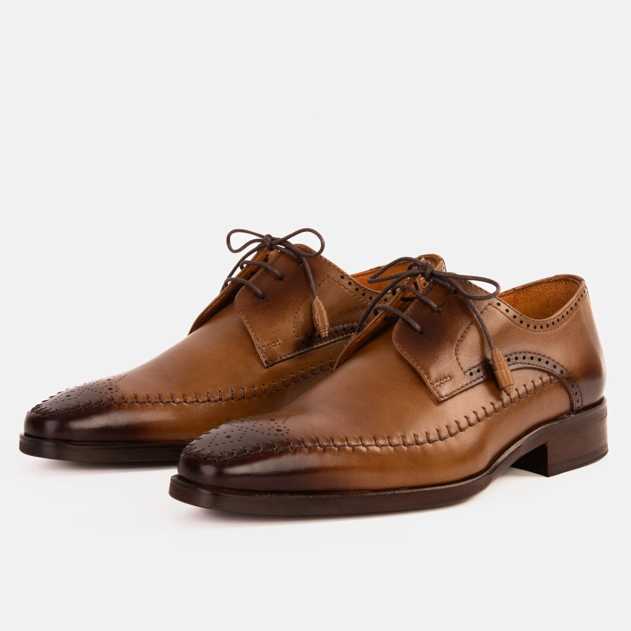 The Moon Tan Leather Derby Men Shoe