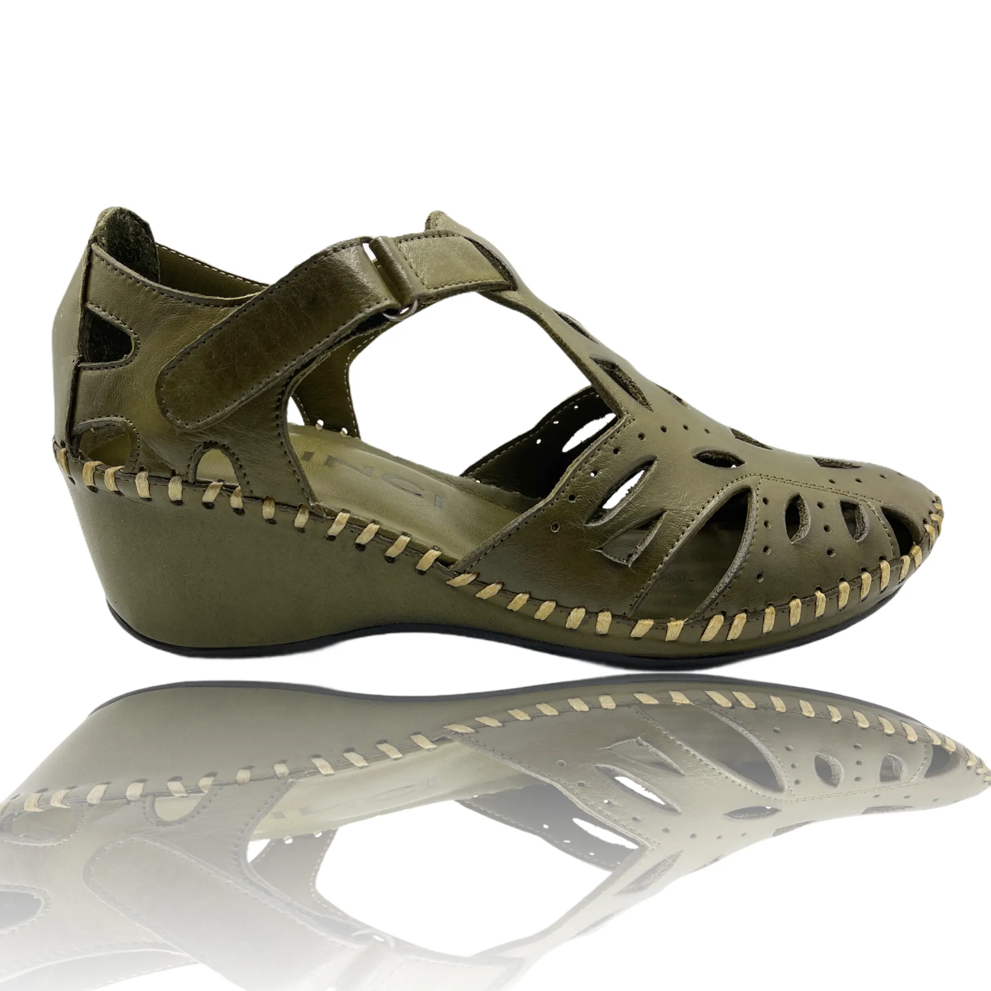 The Tonmawr Green Leather Sandal Final Sale!