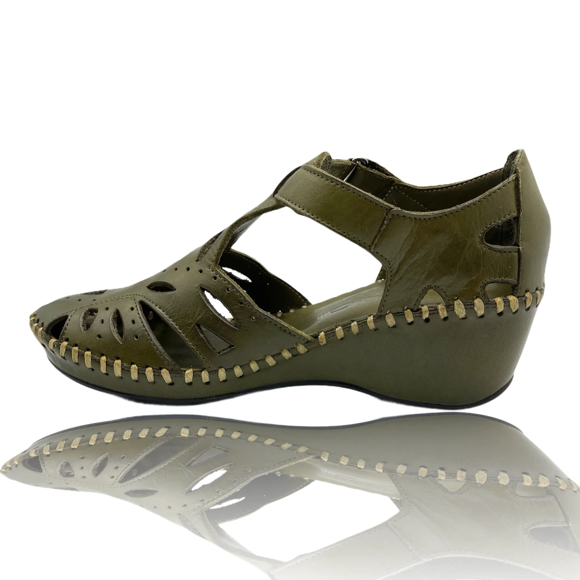 The Tonmawr Green Leather Sandal Final Sale!