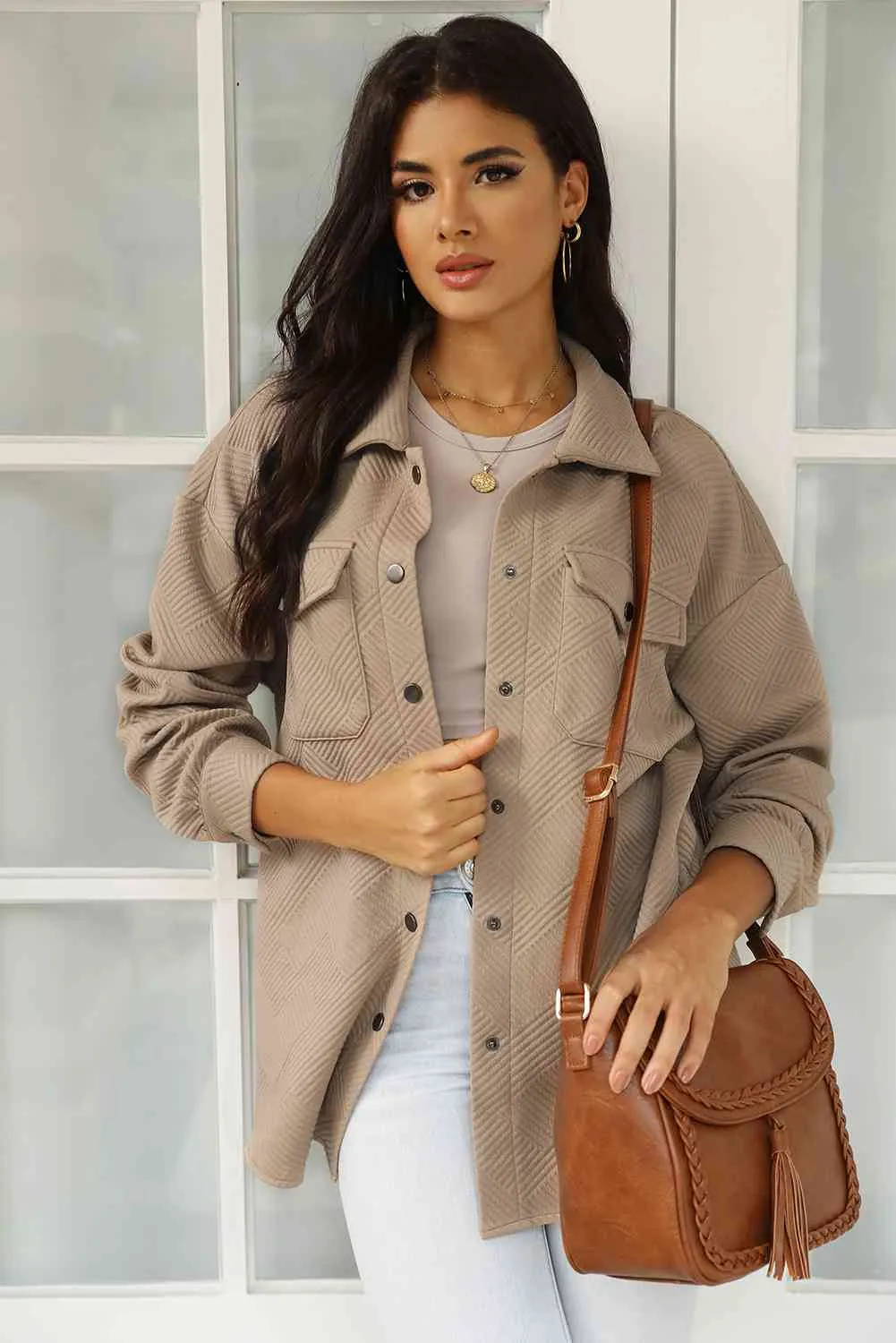 Trendy and Stylish Snap Down Collared Jacket