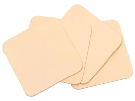 Vegetable Tan Cowhide, Square Leather Shapes, Premium, 4"x4"