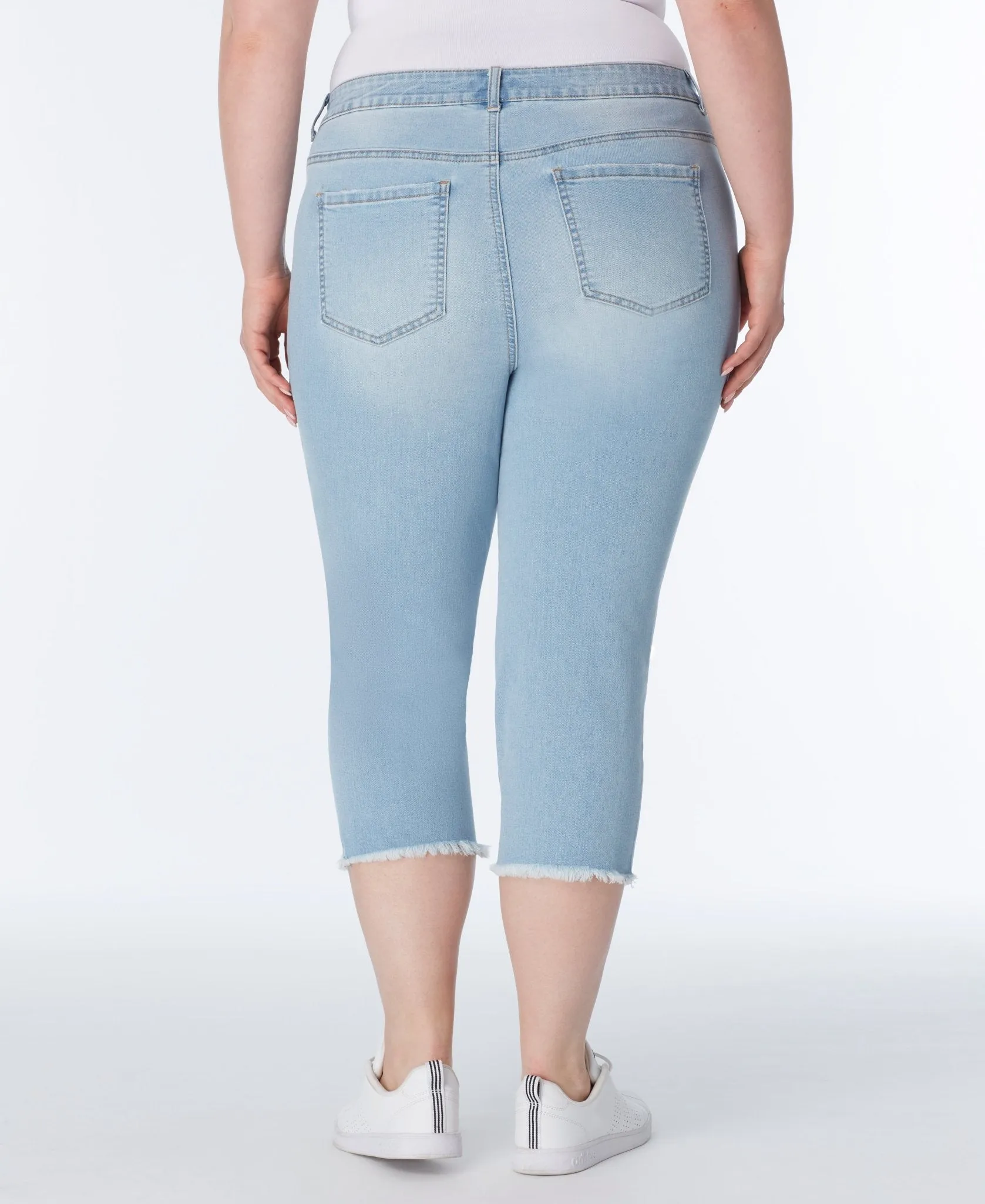 Westport Signature Basic Capri Pants with Frey Hem - Plus