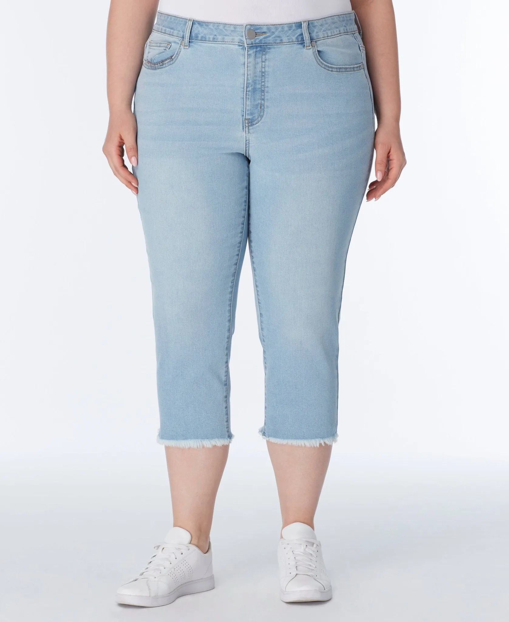 Westport Signature Basic Capri Pants with Frey Hem - Plus