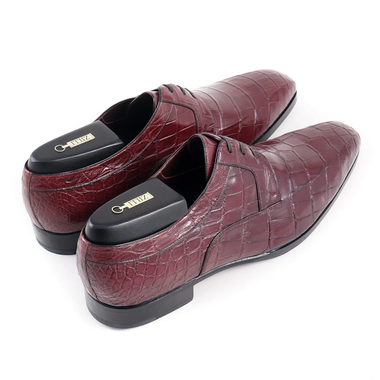 Zilli Burgundy Full Crocodile Derby