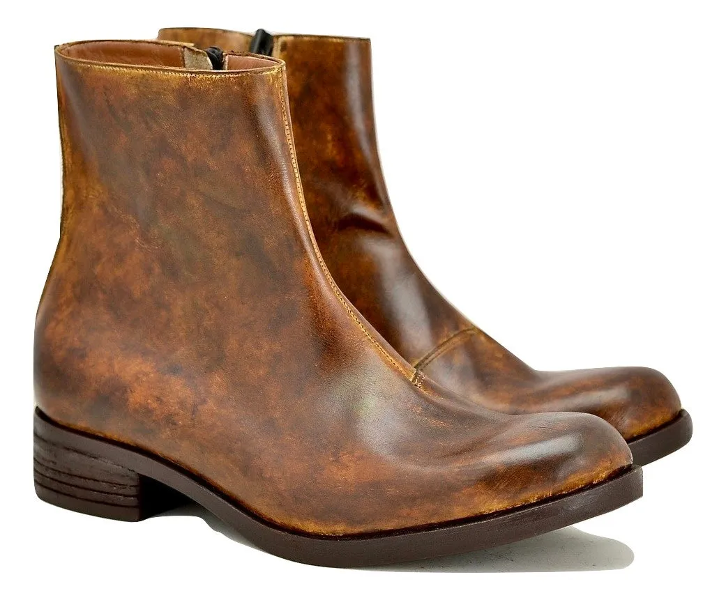 Zip Sided Boot  | Mahogany | Calf